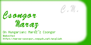 csongor maraz business card